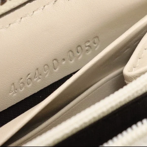 GUCCI GG Marmont Trompe-l'œil Clutch /Wristlet in Off-White Leather - Picture 4 of 9